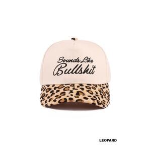Zenana Outfitters Cream and Leopard Print Hat